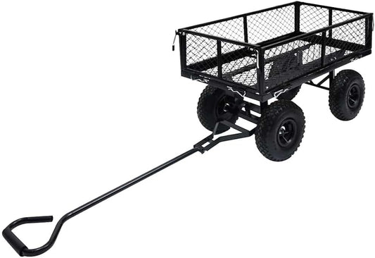 Tuinwagen – Tuinkar – Tuintrolley – Kruiwagen – Transportkar – Draagvermogen 250 kg – Robuuste Stalen Constructie