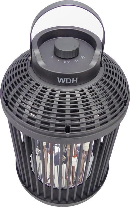 Verwarmingslantaarn – Straalkachel – Terrasverwarmer – Buitenheater – Balkonverwarmer – 2 Warmtestanden 600/1.200W – 180° Draaibare Kop