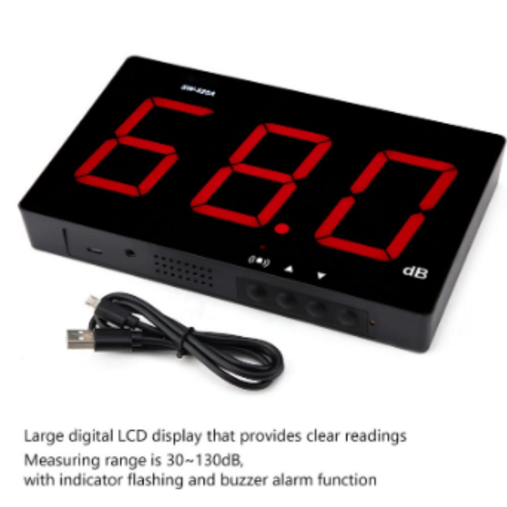 Geluidsniveaumeter, SW-525A wandmontage LCD-scherm digitale geluidsniveaumeter USB 30-130dB