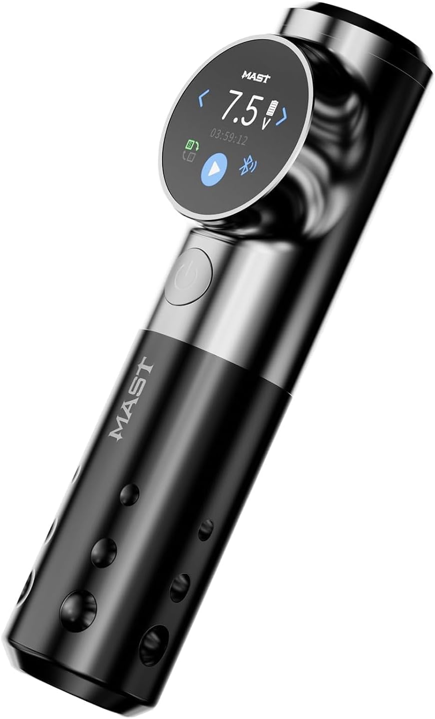 Mast Tattoo Archer Ultra Cordless Tattoo Gun Machine - 4.5mm Stroke, Smart Control, 2300mAh Battery, Ultra-Quiet Mcore Motor, Cartridge Tattoo Pen for Artists