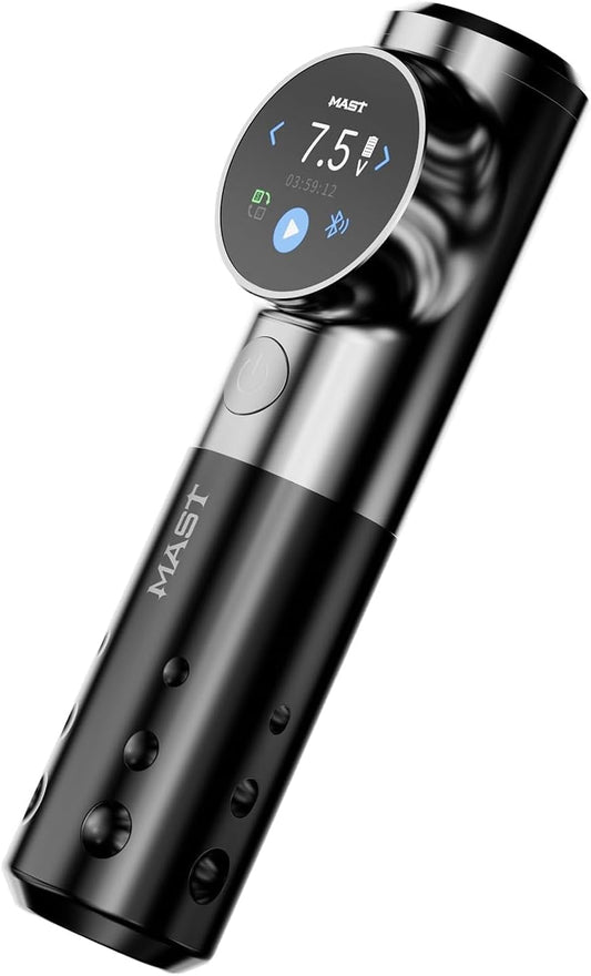 Mast Tattoo Archer Ultra Cordless Tattoo Gun Machine - 4.5mm Stroke, Smart Control, 2300mAh Battery, Ultra-Quiet Mcore Motor, Cartridge Tattoo Pen for Artists