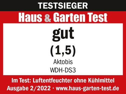 Aktobis Adsorptie-ontvochtiger WDH-DS3 zonder compressor, voor koude ruimtes met een ontvochtigingscapaciteit tot max. 10 liter/dag !