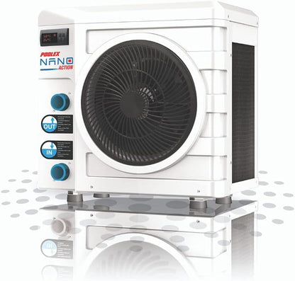 POOLEX Nano Action 3 POOLSTAR PC-Nano-A3 – warmtepomp voor kleine bovengrondse zwembaden – verbruik van 600 W – volume van de vijver van 10 tot 21 m³, wit