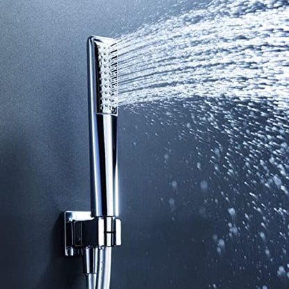 Thermostaat Doucheset – Douchekraan – Regendouche – Handdouche – Thermostaatkraan – Turbo Clean Systeem – Roestvrij Stalen Douchekop 30x20 cm