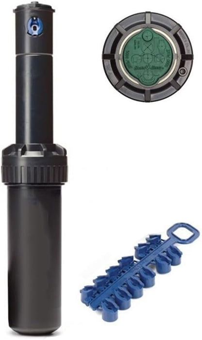 Suinga 5 x Rain Bird 5004 Plus sprinkler, bereik 7,6 tot 15,2 m, maakt het stoppen van de irrigatie van het sproeideksel, 3/4 inch schroefdraad, zwart