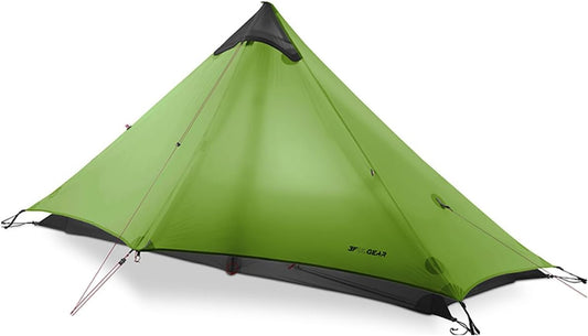 3F Lanshan1 Ultralichte tent 3/4 seizoenen draagbare backpacktent voor 1 persoon 15D siliconen gecoat waterdicht poleless dubbellaagse tent voor kamperen, klimmen, wandelen