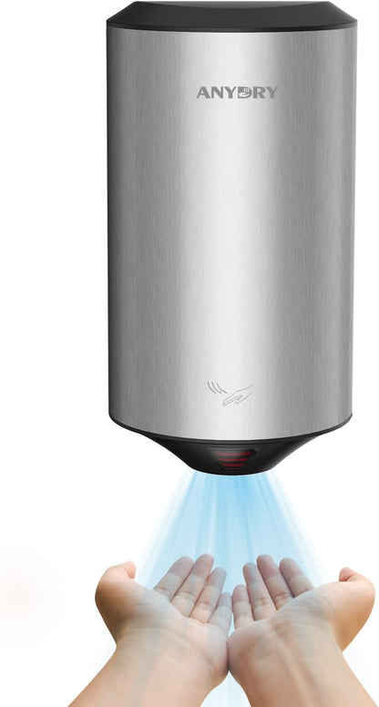 Elektrische Handdroger – Handdrogers – Automatische Handdroger – Compacte Handdroger – Snel Droog – Geborsteld Roestvrij Staal – 1350W Krachtige Motor – Hoogwaardige Duurzaamheid