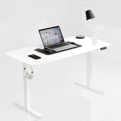 ERGOMAKER Height Adjustable Desk, 160 x 70 cm, Desk, Height Adjustable, Electric with Memory Function, Ergonomic Table, Height Adjustable, White