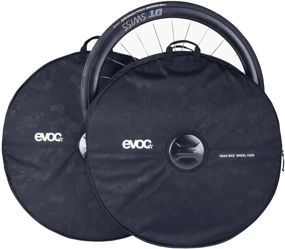 EVOC ROAD BIKE WHEEL CASE Wielkoffer, transport van wielen (veilig transport door versterkte asbescherming, met draaggrepen, te combineren met TRAVEL BAG & ROAD BIKE BAG PRO), zwart