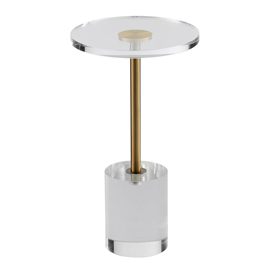 Ronde Bijzettafel – Salontafel – Nachtkastje – Tafel – Bijzettafel Acryl – Hoogwaardige 20mm Acrylplaat – Gemakkelijk Te Monteren Zonder Gereedschap