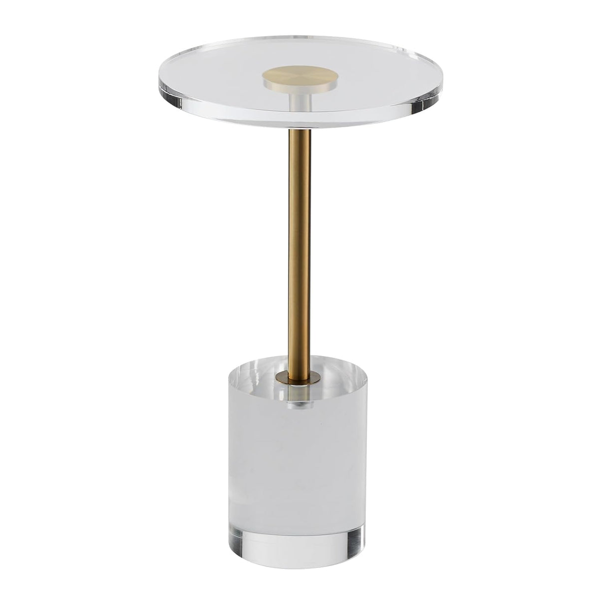 VEVOR Bijzettafel, rond, 302 x 543 mm, bankpunt van acryl, salontafel, maximale belasting 10 kg, nachtkastje, eenvoudige installatie, voor zaken binnen handbereik, woonkamer, slaapkamer, balkon,