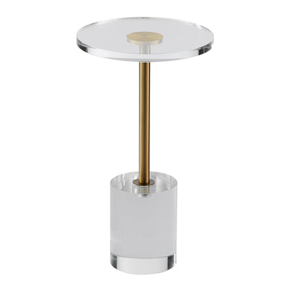 VEVOR Bijzettafel, rond, 302 x 543 mm, bankpunt van acryl, salontafel, maximale belasting 10 kg, nachtkastje, eenvoudige installatie, voor zaken binnen handbereik, woonkamer, slaapkamer, balkon,