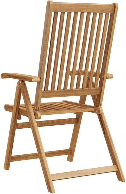Tuinstoelen – Tuinstoel – Tuinstoel – Buitenstoel – Klapstoel – Acaciahout – 5 Verstelbare Standen – Inklapbaar Design