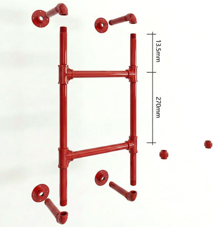 Wandmontage modulaire ladder – 4 sporten noodladder voor raam, put, zolder – Binnen en buiten gebruik – Gecertificeerd – Wandbevestigde 4-traps ladder – Stevig, duurzaam en roestbestendig