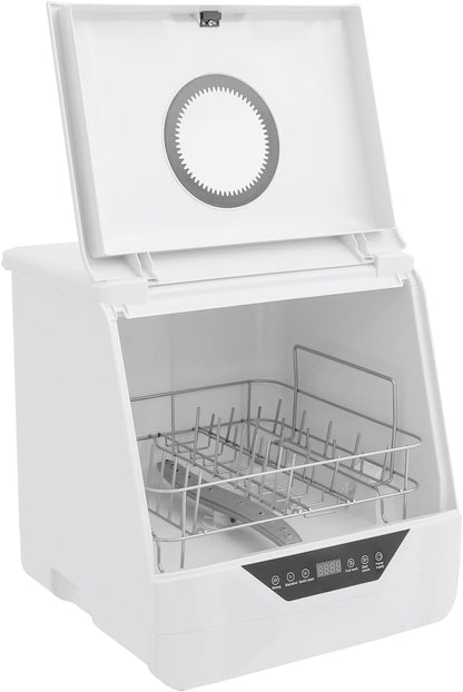 Mini-vaatwasser – Tafelmodel Vaatwasser – Compacte Afwasmachine – Kleine Vaatwasser – Elektrische Mini Vaatwasser – 4 Wasprogramma’s – 800W Vermogen – LED Display – IPX1 Waterdicht