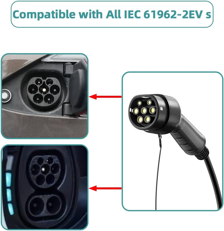 EV 22KW 32 amp/three fasen/12 meter/elektrisch voertuig Oplaadbaar en oplaadbaar type 2 Type 2 Type 2 Type 2 Type 2 Type 2 Type 2