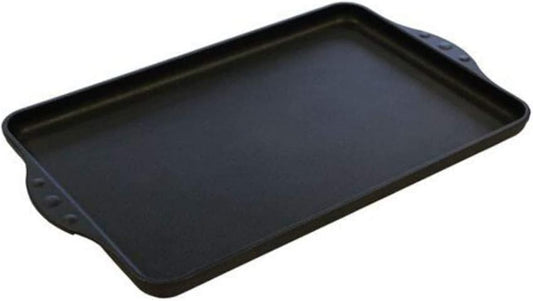 Favoriete pan Teppanyaki grillplaat XXL 43x28 cm - gladde plancha met anti-aanbaklaag van aluminium voor alle warmtebronnen, incl. inductie en buitengrill