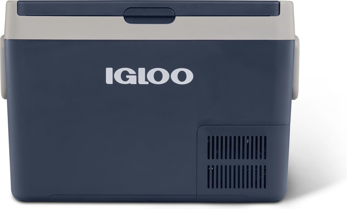 IGLOO ICF60 Draagbare compressor-koelbox, 59 liter, 12/24 V, 230 V, elektrische koelbox, -18 °C tot 20 °C, mini-koelkast, vriesbox voor camping, auto