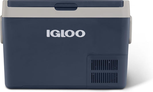 IGLOO ICF60 Draagbare compressor-koelbox, 59 liter, 12/24 V, 230 V, elektrische koelbox, -18 °C tot 20 °C, mini-koelkast, vriesbox voor camping, auto