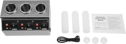 Sauswarmer – Sausverwarmer – Sauzenverwarmer – Elektrische Sausverwarmer – Warmer Voor Sauzen – 240W Vermogen – 3 Flessen Van 680 ml Roestvrij Staal