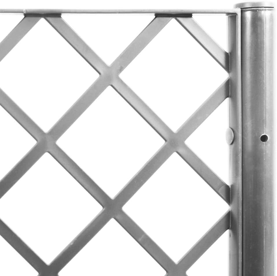 Planter with Trine Grate, Light Grey, 160 x 120 x 140 cm, Polypropylene Rectangular Large Flower Pot for Indoor and Outdoor Use, Frost-Resistant, UV Protection - QUORE