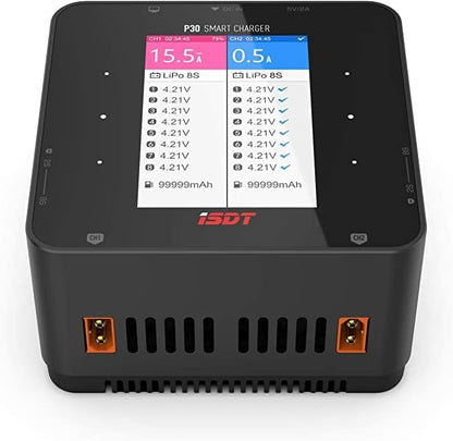 Lipo Oplader – RC Batterij Charger – Accu Lader – Dual Channel Oplader – Smart Batterijlader – 2 Kanaals Dual 1000W x 2 – Bluetooth Connectiviteit & 3,5 Inch IPS Display