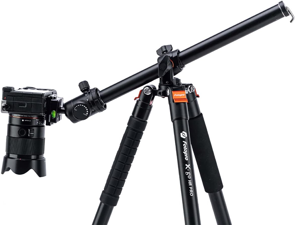 Camerastatief Met Kogelkop – Fotostatief – Reisstatief – Videostatief – Monopod – Horizontale Middenkolom 44 Cm – Verstelbare Hoogte 22,5 Tot 172 Cm