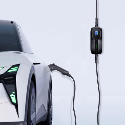 Morec Typ1 draagbare EV-oplaadkabel schakelbare oplaaddoos 10 / 16A-oplader met scherm Schuko 2-pins EV-laadstation SAE J1772 elektrische auto EVSE (eurostekker) 6m