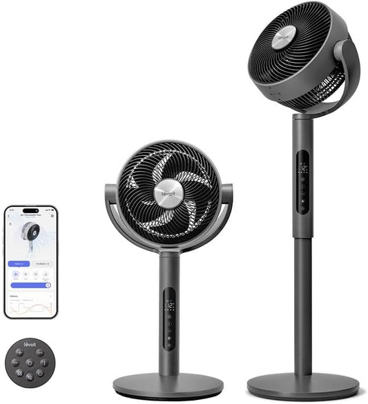 Intelligente Staande Ventilator – Ventilator – Vloerventilator – Koelventilator – Slaapkamerventilator – 20 dB Stil – WiFi App en Spraakbediening