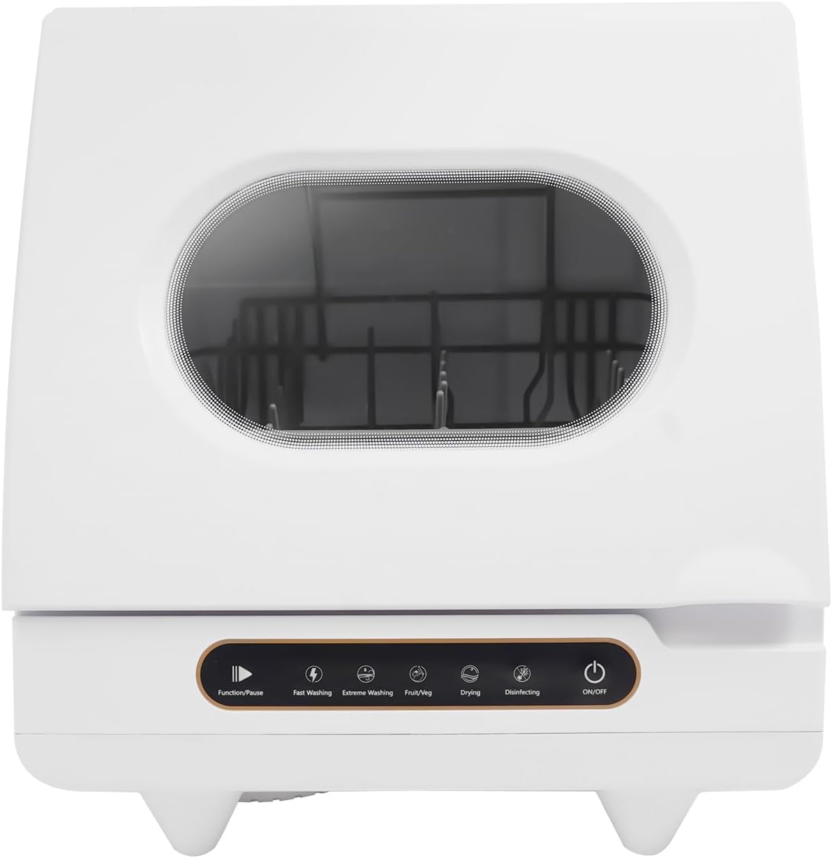 800 W mini-vaatwasser, tafelvaatwasser met Touch Control, enkele vaatwasser voor woningen, camping en campers, 5 l, 45 x 45 x 38 cm