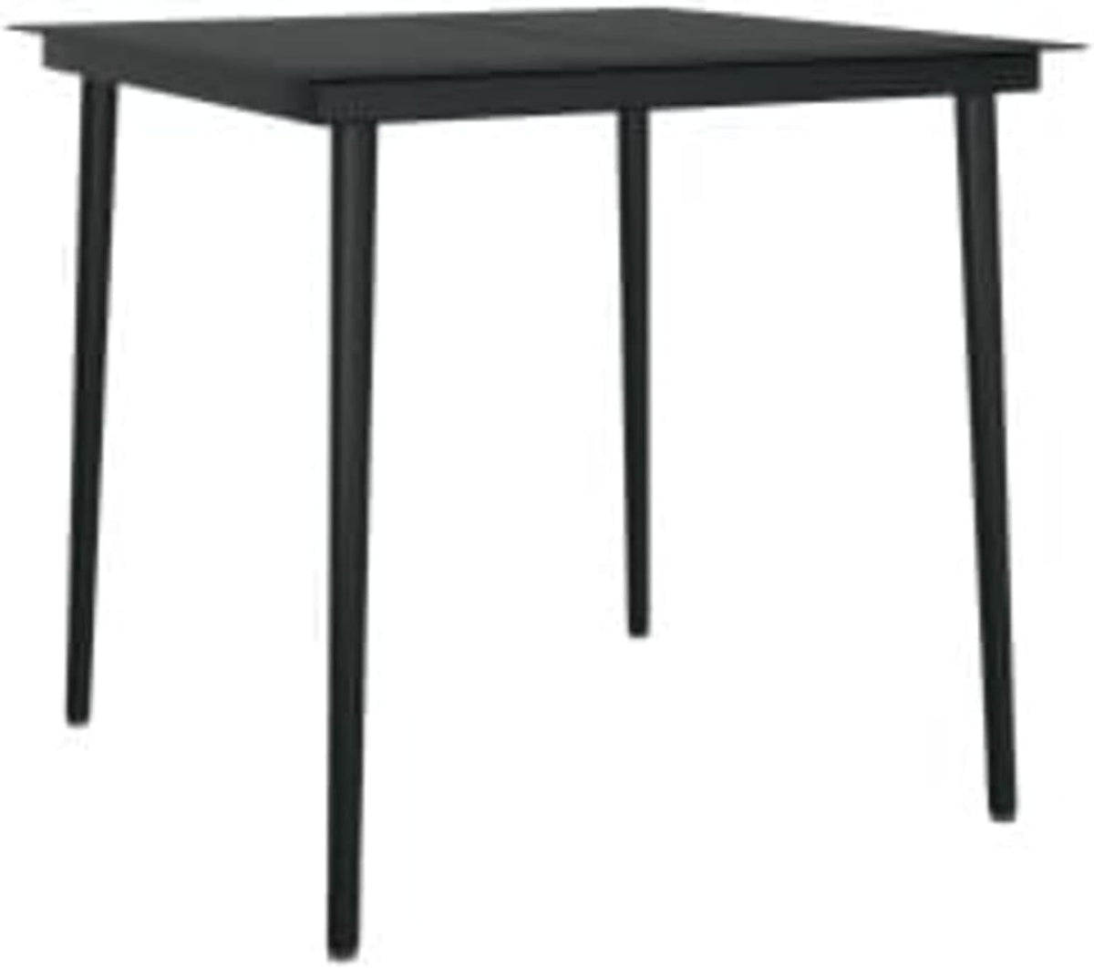 Gecheer Tuinmeubelset, 3-delig, met zwarte kussens, tafel en stoelen, terrasmeubels, type 5 - QUORE