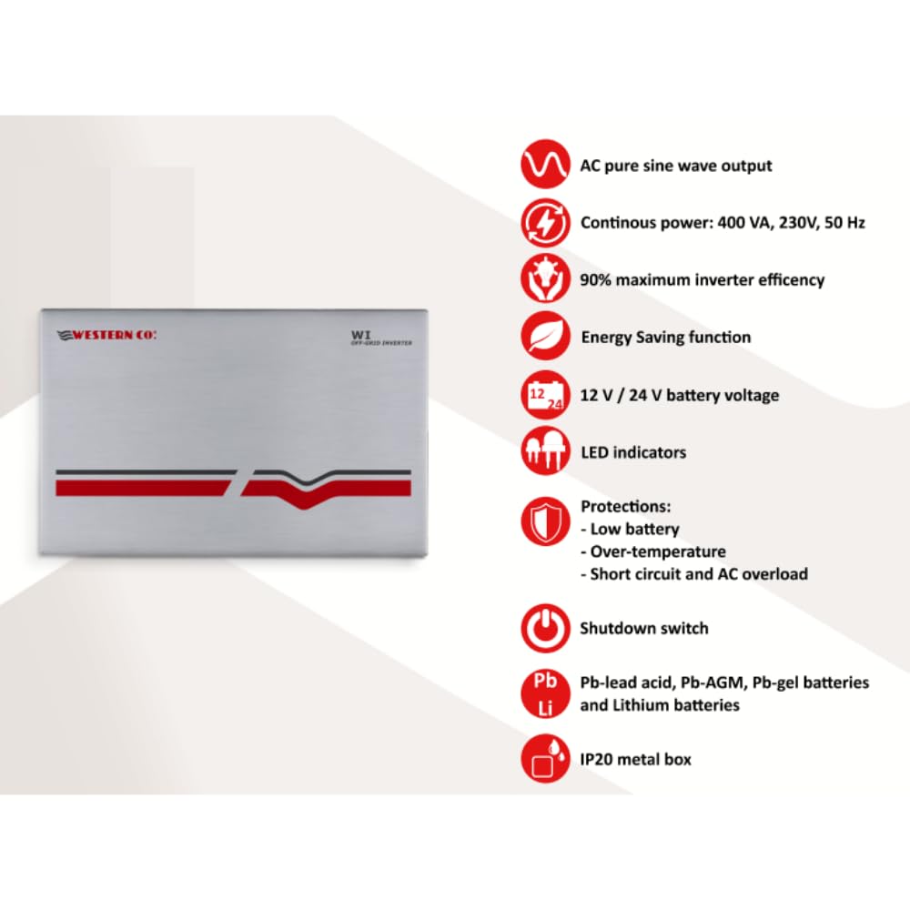 Wi400-12 Inverter 400 W 12 V DC / 230 V AC