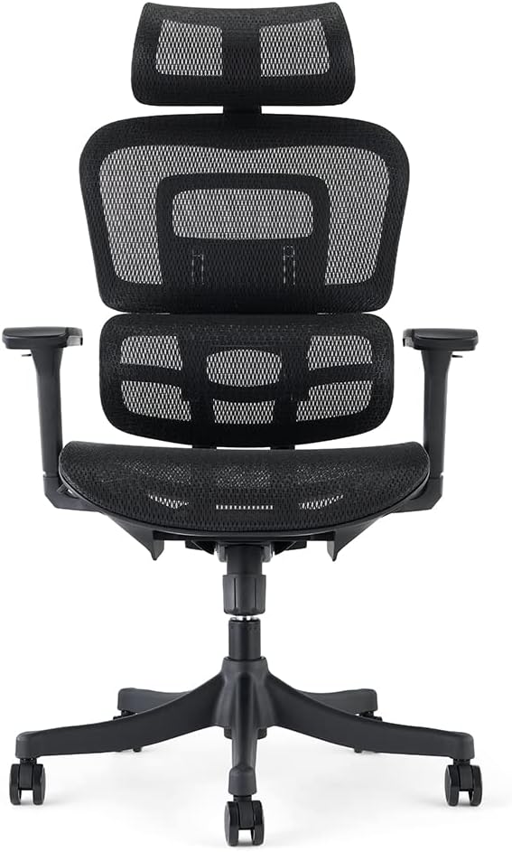 Bureaustoel – Ergonomische Stoel – Bureaustoel Met Netstof – Kantoorstoel – Werkstoel – Verstelbare 3D Armleuningen – Ademend Polyester Mesh