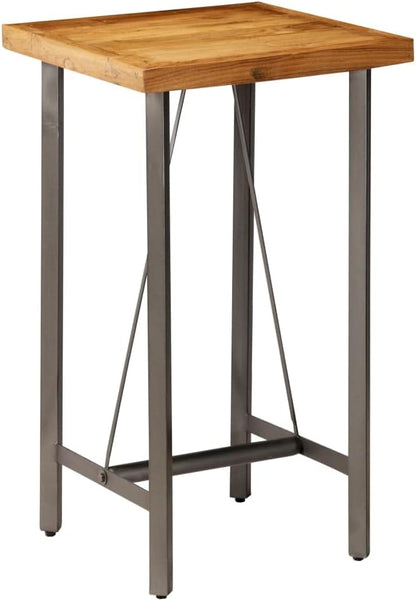 vidaXL Teak Bar Table Solid Recycled Bar Tables Table Bar Table - QUORE
