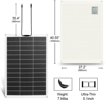 Flexibele Zonnepanelen Set – Zonnepanelenset – Zonnepanelensheets – Zonnepaneel Kit – 12V Zonnepaneel – 780 Watt Totaal – 60A Laadregelaar – Lichtgewicht Buigbaar