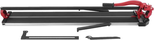 OUKANING Manual Tile Cutter with Non-Slip for Precise Cuts up to 15 mm Thickness, Ball Bearing Sliding Head for Fast Grooves and Straight Cuts, for Ceramic, Porcelain (Red, 120 cm) - QUORE