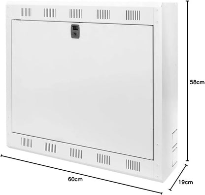 DIGITUS DVR NVR behuizing wandmontage - 2HE 19" profiel - montageplaat (incl. 1HE 19") - 12" monitorhouder - lichtgrijs