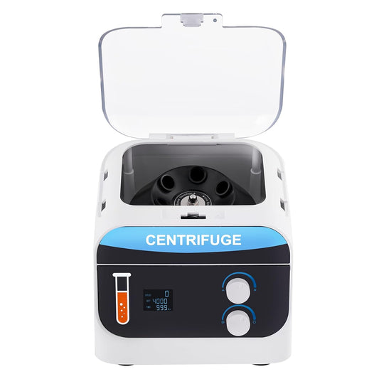YUCHENGTECH Laboratoriumcentrifuge Tafelcentrifuge Digitale Lage Snelheid Centrifuge 6x20ml 4000 rpm 0-999 Min 1920xg voor Centrifugebuisjes van 5 ml/7 ml/10 ml, 28x26x21cm 5kg