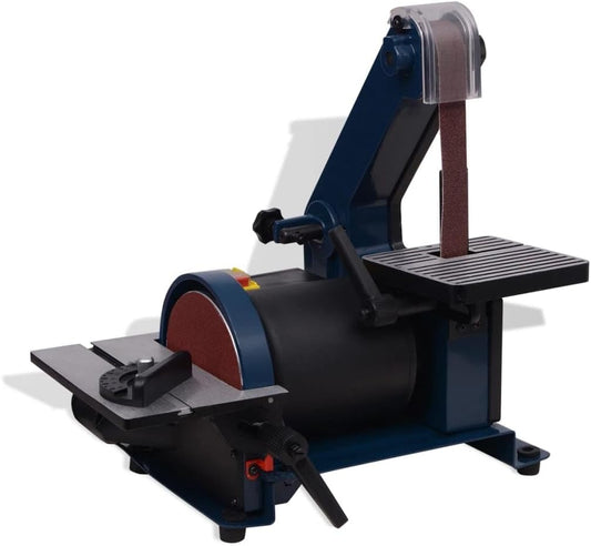 Bandschuurmachine – Schuurmachine – Powervijl – Vlakschuurmachine – Schuurband En Schuur-Schijf – 300 W Motor – Verstelbare Tafel 0-45°