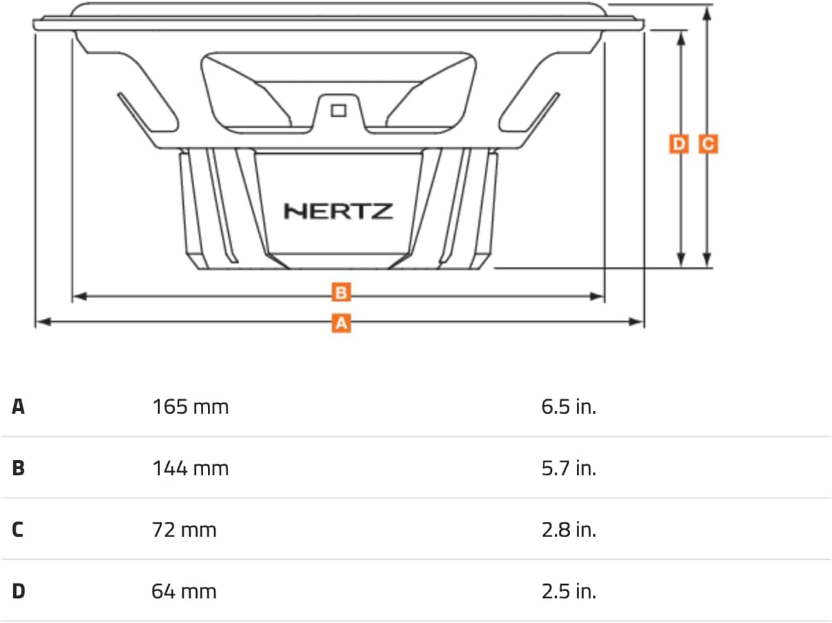 Hertz DSK 165.3-2-Weg Auto Audiosysteem van 165 mm, 160W (2 Woofers + 2 Tweeters + 2 Crossovers)