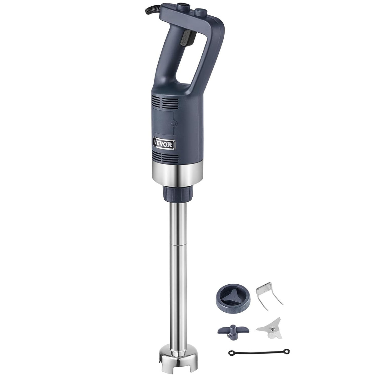 VEVOR Commerciële staafmixer, 500 W, handmixer, dompelstang, 406 mm, draagbare mixer, traploos variabele snelheid, met lemmet van roestvrij staal, voor soep, saus, puree, levensmiddelen, crème