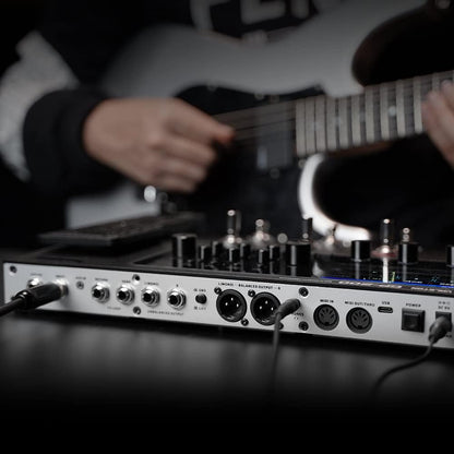 Gitaar Multieffect – Effectprocessor – Multieffect Pedaal – Modelerpedaal – Effectpedaal – Voor Gitaar, Bas En Akoestische Gitaar – 140 Effecten, 45 Versterkermodellen En 40 IR-Kastsimulaties – USB Audio Interface Met 198 Presets En 9 Effectblokken