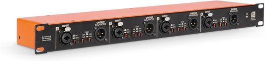 Palmer BRIDGE 4A+ Active 4-kanaals direct box (DI) / lijn isolatiebox, 19" rack-monteerbaar