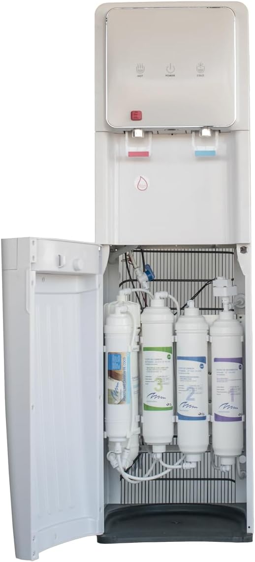 5-Traps Waterfontein met Omgekeerde Osmose – Waterdispenser – Waterkoeler – Waterfilter – Drinkwaterfontein – Koud, Natuurlijk En Warm Water – Droog Koelsysteem