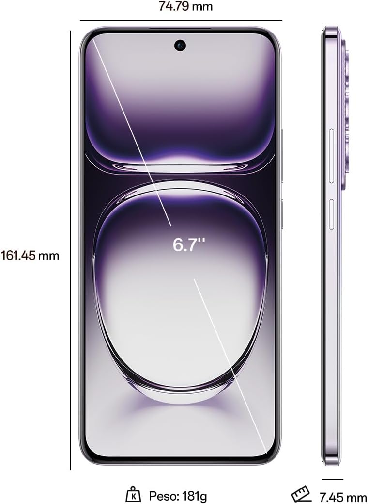 OPPO Reno12 Pro 5G Smartphone met IA, 24 GB (12 GB + 12 GB + 512 GB, 3D-AMOLED-display, 17,9 cm (6,7 inch), camera 50 + 8 + 50 MP, Android, 4K-video, batterij 5000 mAh, snel opladen 80 W, Nebula Black