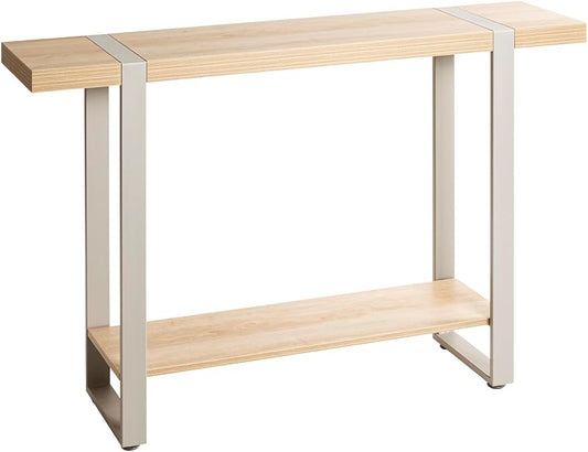 HAKU Consoletafel, eiken, grijs, metaal, spaanplaat, afmetingen: B 120 x H 82 x D 30 cm, stijl: modern