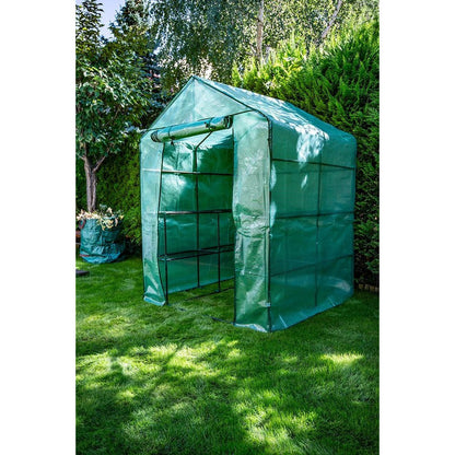Greenhouse 143X143X195 CM, PE 135G Foil, Metal Construction - T N15-911