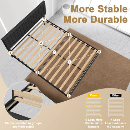 Boxspringbed – Bed – Bedframe – Slaapbank – Tweepersoonsbed – Gestoffeerd Met Fluwelen Stof – 140x200 cm – Max Belastbaarheid 300 kg