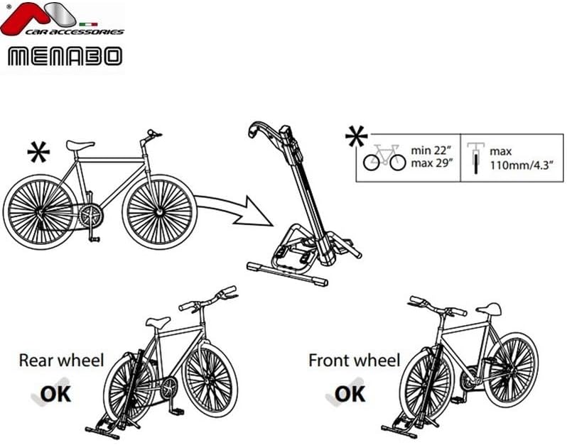 Fietsdrager voor Pick-up – Fietsendrager – Bike Carrier – Fietsrek – Busdrager – Draagkracht 30 kg – Verstelbaar voor 22-29 inch banden