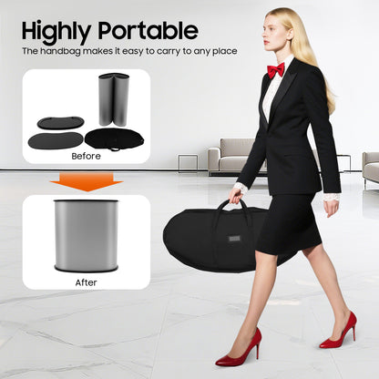 Black Detachable Service Counter with Carry Bag, Portable Plastic Lectern (49.9 KG Capacity) for Product Demonstrations & Business Meetings